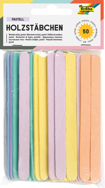 Immagine prodotto Folia Bastoncini di legno "Pastel", lunghezza: 114 mm, colori pastello