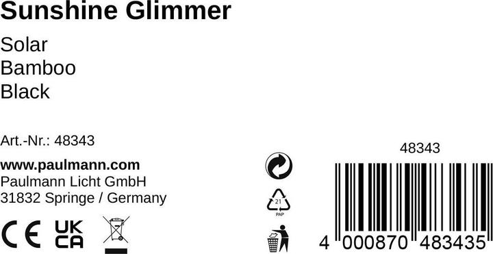 Produktbild Pauleen Solar Laterne Sunshine Glimmer (1 x)