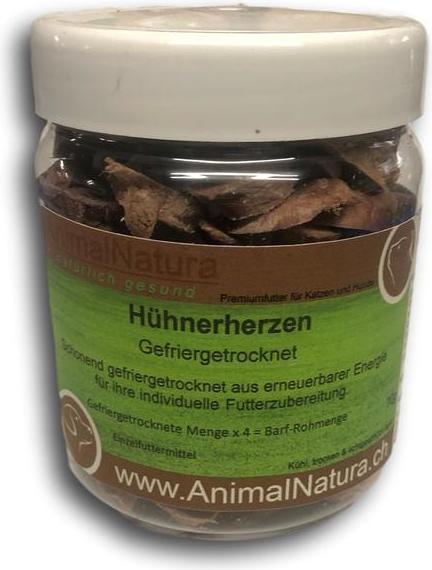 Produktbild AnimalNatura BARF Hühnerherzen Gefriergetrocknet (Adult, 1 Stk., 60 g)