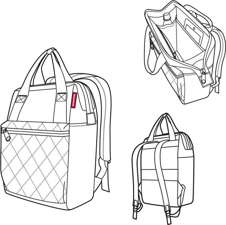 Actual product image reisenthel Backpack Allrounder R Rhombus Midnight (12 l)
