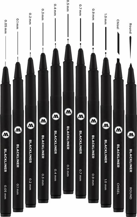 Immagine prodotto Molotow Blackliner Permanent Komplettset 13-teilig (Nero, 13 x)