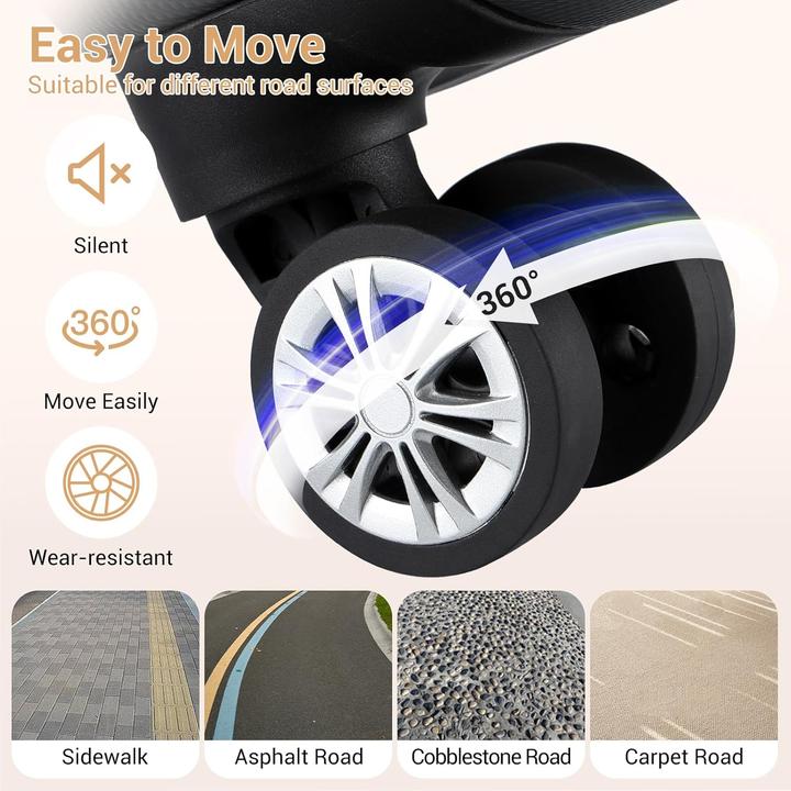 Actual product image Kono Hartschalen-Reisekoffer mit 4 Rollen (62 l, M (50 - 90l))