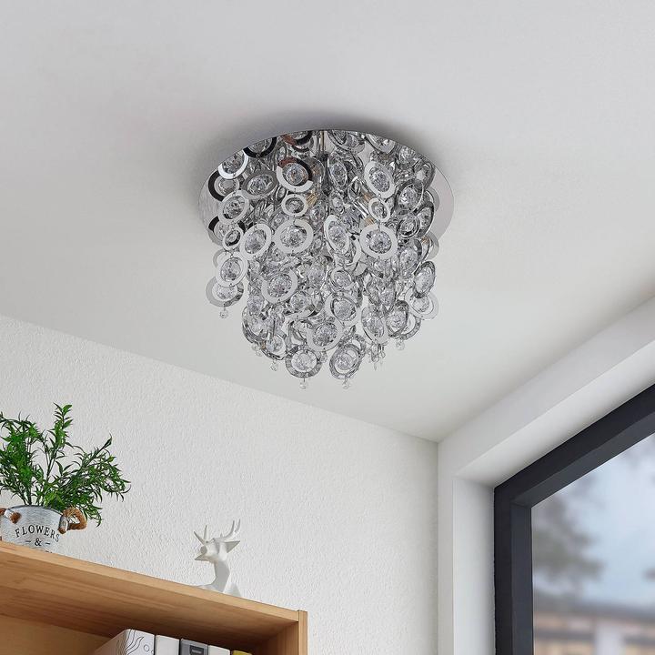 Immagine prodotto Lindby Lampada da soffitto Kisana, cromo, Ø 40 cm (40 cm)