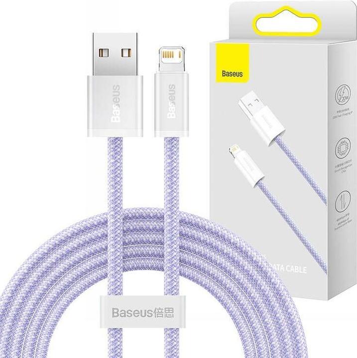 Produktbild Baseus USB cable for Lightning Dynamic 2 Series, 2.4A, 2m (purple) (2 m, USB 3.2 Gen 1)
