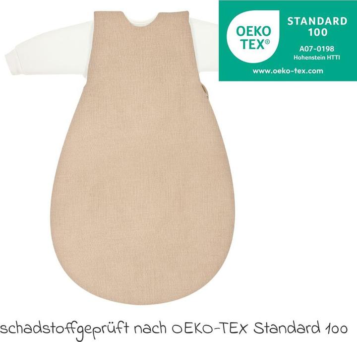 Produktbild Alvi Schlafsäcke Schlafsack Baby-Mäxchen 4 Season Mull - Sand-Beige (Ganzjahr)