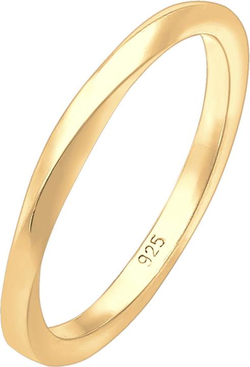Actual product image Elli Ring Basic Band Ring Twisted Classic Trend 925 Silver (56, 925 Silver)