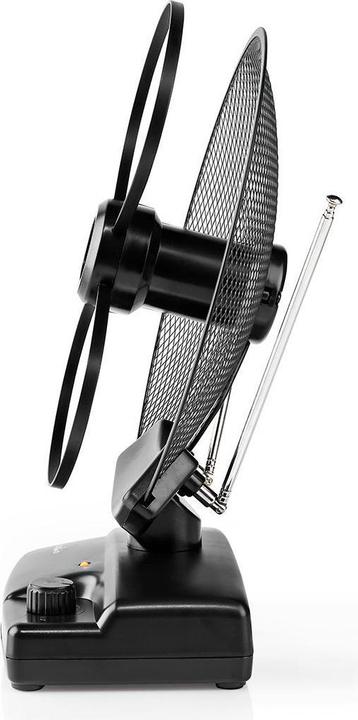 Produktbild Nedis ANIR2503BK700 - Pokojová HDTV Anténa | 0–25 km | Zesílení 30–36 dB | FM/VHF/UHF | Černá (Zimmerantenne, 36 dB, DVB-T / -T2, LTE)
