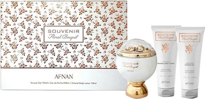 Actual product image Afnan Souvenir Floral Bouquet - EDP 100 ml + sprchovÃ½ gel 100 ml + tÄ'lovÃ© mlÃ©ko 100 ml (Eau de parfum, 100 ml)