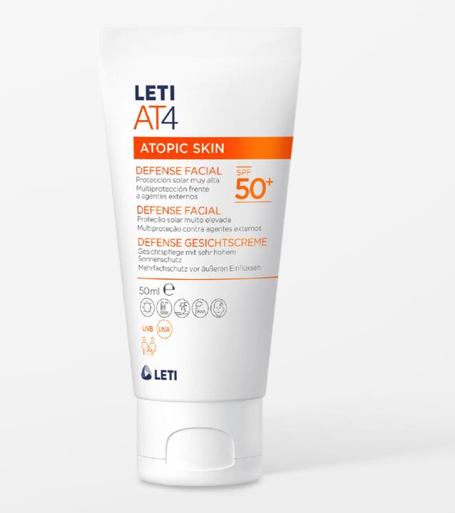 Actual product image Leti LETIAT4 Defense Face Cream SPF 50+, 50 ml Cream, 50 ml Cream (Suntan cream, SPF 50+, 50 ml)