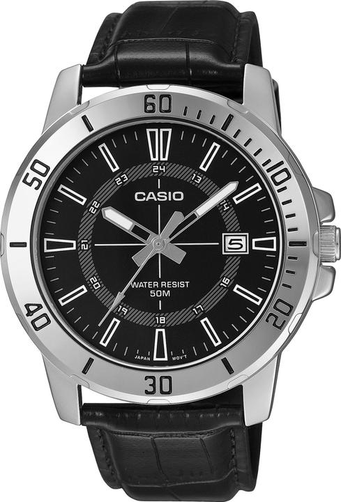 Image du produit Casio MTP-VD01L-2BV Hommes Enticer Bande en cuir bleu Cadran bleu Casual Analog Sporty Watch (220 mm)