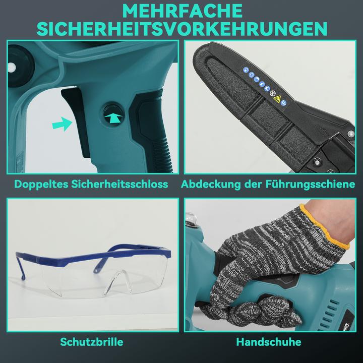 Produktbild Outsunny Kettensäge Metall, Nylon Blau (Akku Kettensäge)