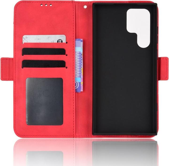 Image du produit Cover-Discount Galaxy S22 Ultra - Étui avec de nombreuses poches pour cartes rouges (Samsung Galaxy S22 Ultra)