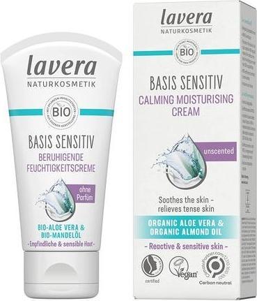 Produktbild Lavera basis sensitiv Calming Moisturising Cream with Organic Aloe Vera and Almond Oil 50ml (Körpercreme, 50 ml)