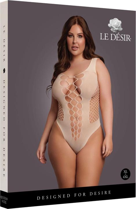 Image du produit Le Désir V-Neck Teddy with Opaque Panels - One Size (Taille unique)
