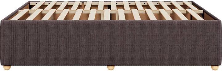 Produktbild VidaXL Bettgestell Polsterbett Bett Doppelbett Dunkelbraun 160x200cm Stoff (160 x 200 cm)