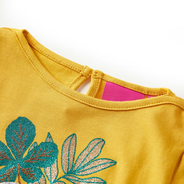 Immagine prodotto VidaXL Camicia da bambino a maniche lunghe ocra 92,Materiale: 95 % cotone. 5 (92)
