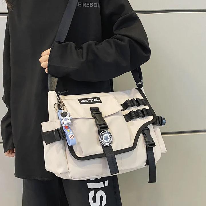 Immagine prodotto Only-Bags.Store Borse a tracolla in nylon Postino Studente Borsa Messenger Grande Satchel Moda Bookbag Grande
