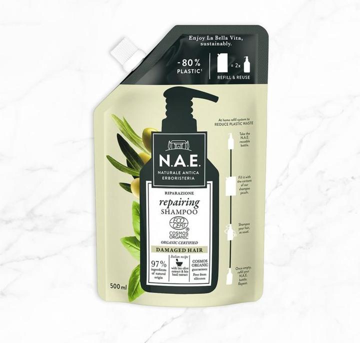 Actual product image N.A.E. Shampoo & Treat Repairing Refill 500 ml (500 ml, Liquid shampoo)