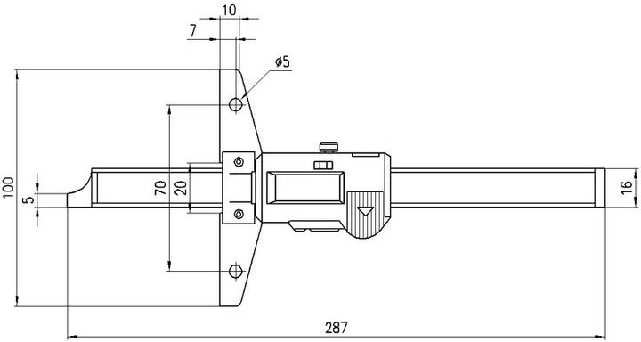 Image du produit Mitutoyo Pied à coulisse de profondeur (20 cm)