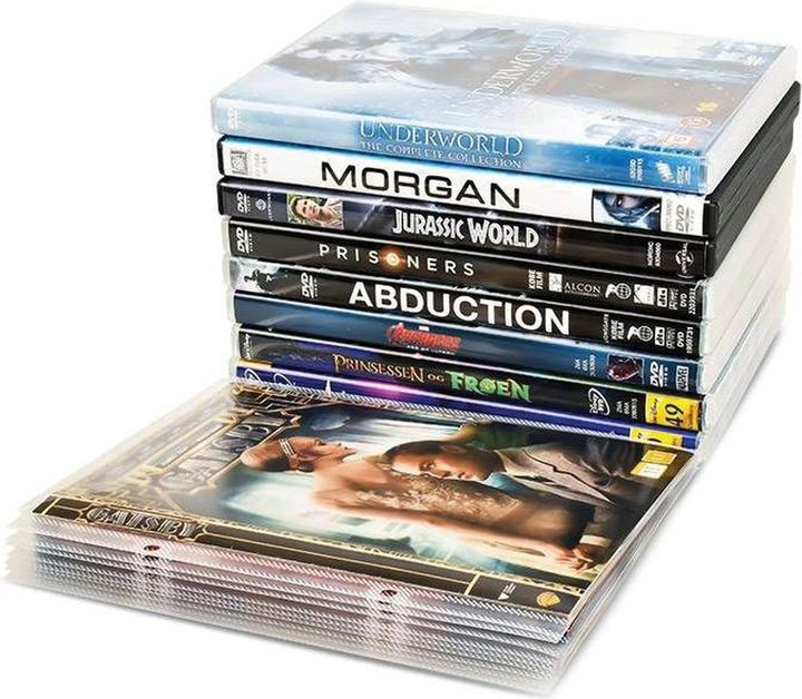 Actual product image DVD protective sleeves 162x185mm transparent with flap and filing edge PU=100 pieces