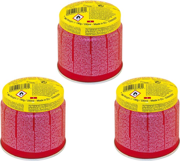 Image du produit Rothenberger Cartouche de gaz, lot de 3, 190g /330ml par cartouche