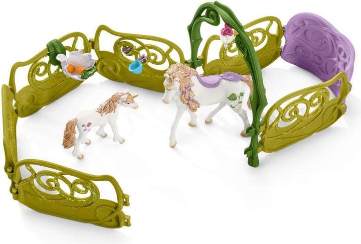 Produktbild Schleich Glitzerndes Blütenhaus mit Einhörnern, See und Stall