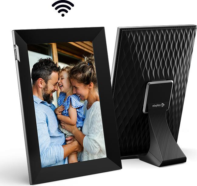 Actual product image Nixplay 10.1-inch touchscreen photo frame (black/silver) (10.10", 1280 x 800 pixels)