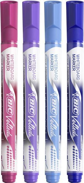 Produktbild Bic Trocken abwischbarer Marker VELLEDA LIQUID INK Farbmischung FASHION 4 (Hellblau, Lila, Rosa, Dunkelblau, 4.20 mm)