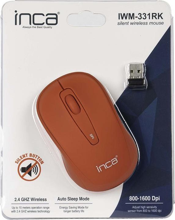 Produktbild Inca Maus IWM-331RK Nano-USB, Wireless, 1600 DPI, Silent,RT retail (Kabellos)