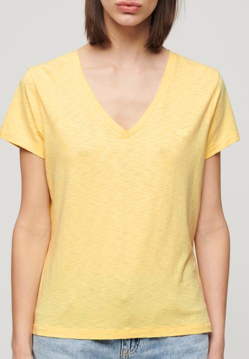 Immagine prodotto Superdry Strukturiertes T-Shirt mit V-Ausschnitt und Stickerei