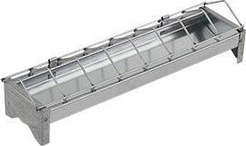 Actual product image River Systems Long feeding trough galvanised with grid for chicks