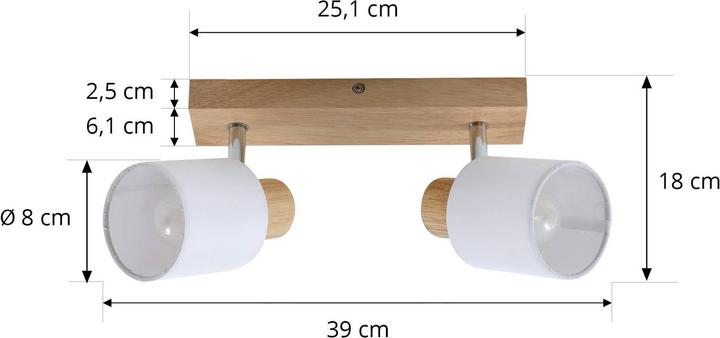 Produktbild Lindby Wanessa Deckenstrahler, zweiflammig (E14)