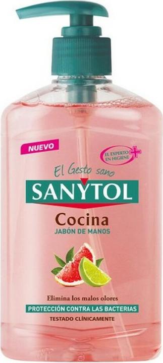 Actual product image Sanytol ANTIBACTERIAS jabón manos cocina dosificador 250 ml (Liquid soap, 250 ml)