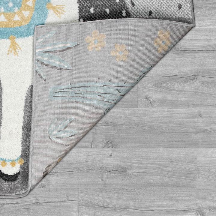 Produktbild Paco Home Kinder-Teppich Kinderzimmer Lama Berge Mehrfarbig - 200x280 (200 x 280 cm)