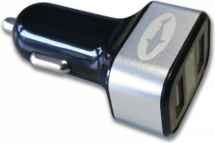 Actual product image Reekin Dual USB car charger 3.1 A (with ampere indicator), ch-003bk