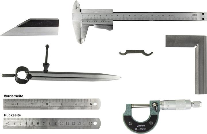 Actual product image Dema Caliper measuring tool set 6 pcs. (15 cm)