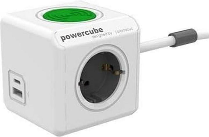 Actual product image Allocacoc PowerCube (3 x, CEE7, USB-A, USB-C, 1.50 m)