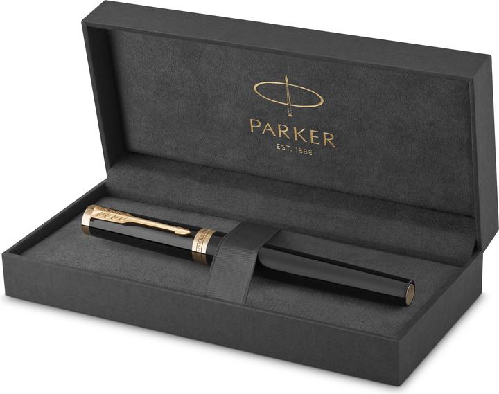Actual product image Parker Pen PARKER Rollerball Ingenuity Black glossy GT (F, black) (Gold, Black, 1 x)