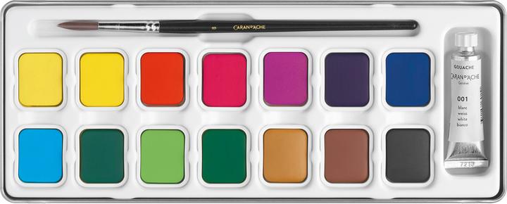 Immagine prodotto Caran d'Ache Gouache Studio Tabletten Metallschachtel (Multicolore, Verde, Verde lime)