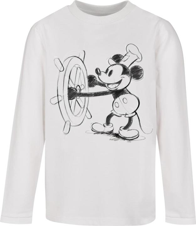 Actual product image Absolute Cult Kids Mickey Mouse - Steamboat Sketch Longsleeve - 124467 (134, 140)