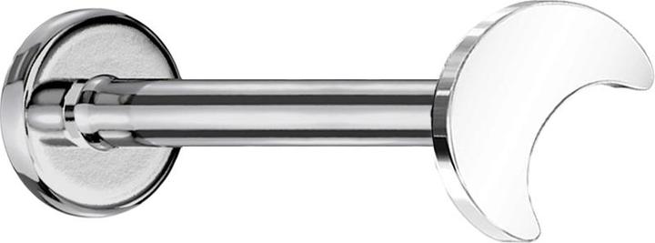 Star Piercing Micro Labret Innengewinde silber Mond (ohne Messing, Titan G23)