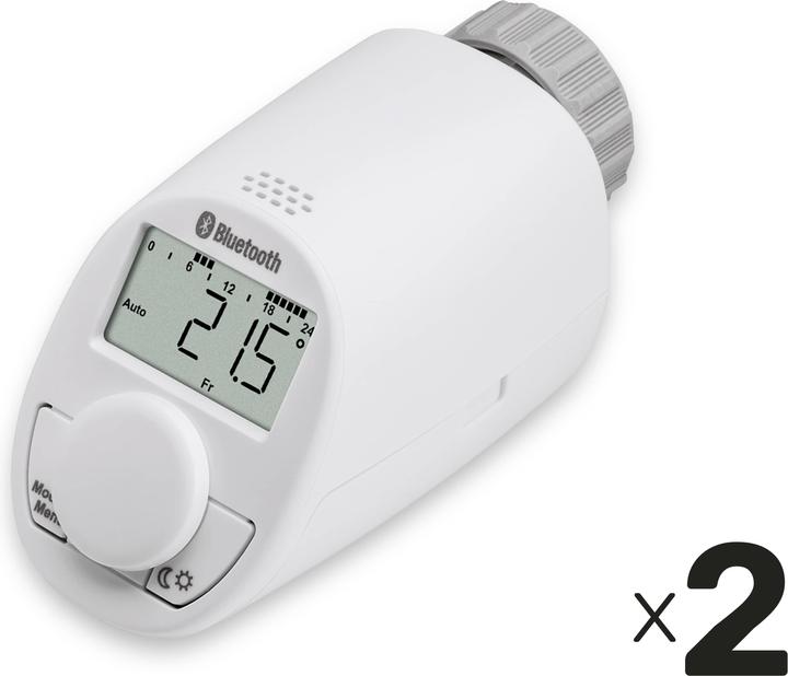 Produktbild Eqiva Heizkörper-Thermostatkopf mit Bluetooth, 2 Stück