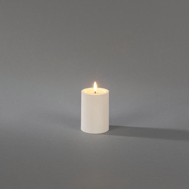 Produktbild LED Kunststoffkerze weiss 1871-100 Aussen 1871-100 6h Timer D7 H10cm 2xAA (1 x)
