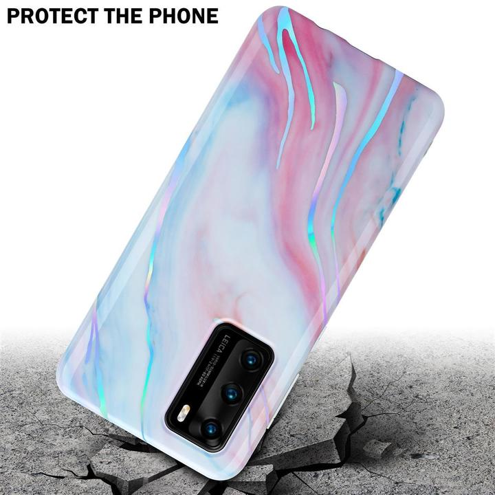 Image du produit Cadorabo Couverture IMD TPU Marbre coloré (Huawei P40)
