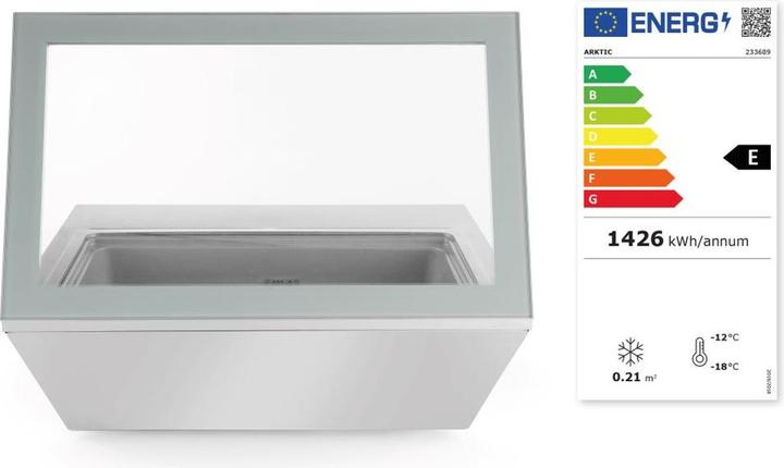 Produktbild Hendi Aufsatz Tiefkühlvitrine 77 l 8x1/6 oder 4x1/3 GN (87 l)