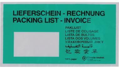 Actual product image Wihedü 250 delivery note pockets glassine paper DIN long (1 x)