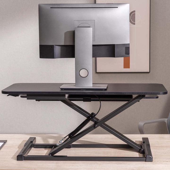 Produktbild Wiltec höhenverstellbarer Schreibtischaufsatz 95x40cm mit Tastaturablage