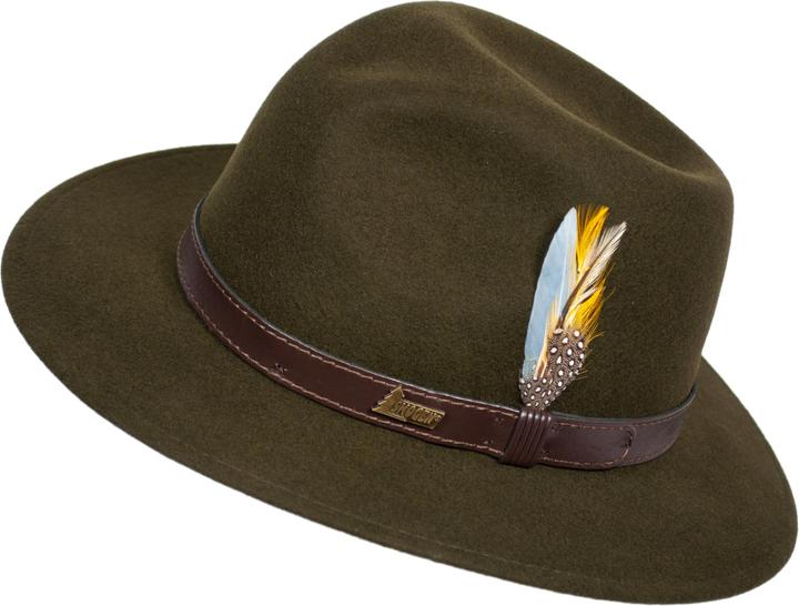 Produktbild Skogen Jagdhut mit Hutgarnitur "Zierfeder" braun wasserdicht & rollbar Jägerhut (59)
