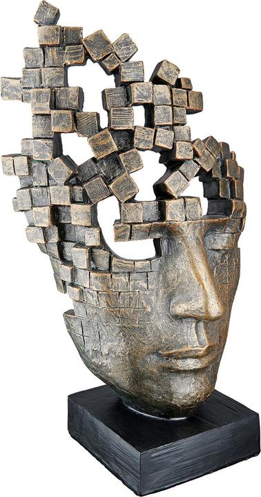 Actual product image Gilde Face, Male Mask, bronze H: 30 cm