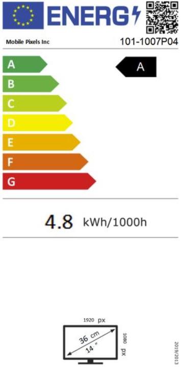 Energie-Label Mobile Pixels Duex Max (1920 x 1080 Pixel, 14.10")